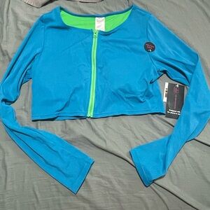 Time and Tru Aqua Swim Top